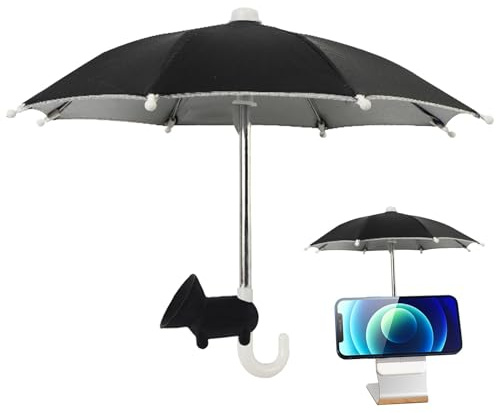 Amesor UV Protection Phone Umbrella Anti-Glare Suction Cup | Cell Phone Umbrella Sun Shade Suction Cup Stand for Outdoor Pool Video Photo Watching Travel Beach Camping Hiking Sun Block