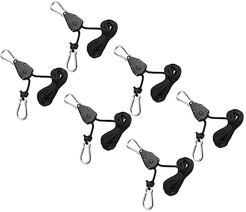 KITANDOVE Ensemble De 6 Suspensions Pour Lampes De Culture Hydroponique Ventilateurs Poulies Et Cordes