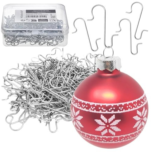 Wilhelm Sell® 150x Doppelhaken für Weihnachtsbaumschmuck - Wiederverwendbare Schnellaufhänger für Christbaum-Deko - Baumhaken aus Metall für Tannenbaumkugeln - Aufhänger für Christbaumkugeln