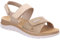 Rohde Damen Sandale gepolsterte Lederdecksohle Klettverschluss Baviera 1307, Größe:40 EU, Farbe:Beige