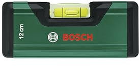 Bosch niveau à bulle 12 cm (mini niveau à bulle ; mises à niveau précises avec fiole fluorescente pour lecture horizontale ; corps en aluminium ; embouts absorbeurs de chocs softgrip ; rainure en V)