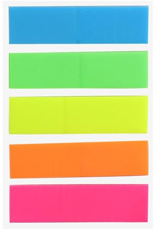 Onglets d'index de couleur - Points de clé Jotting Flags de bande translucide | Adhésif Soutenir ces pages Index Stickers | Marqueurs de page TAABS pour trouver des notes ou des sections importantes