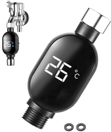 Thermomètre D'eau Pour Douche | Lecture Instantanée Température Douche avec Affichage Numérique LED | Accessoires de Salle de Bain Étanches pour Maison