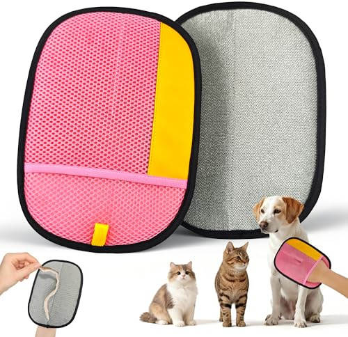 YOSEPATI Guantes Removedores Pelo Mascotas, para Quitar el Pelo de Perros y Gatos, Quitapelos para Mascotas, Sofá, Alfombras, Ropa y Asientos de Coche, Reutilizable para Animales Guante de Depilación