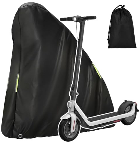 Flintronic Skydd för elektrisk sparkcykel, vattentätt universellt skoteröverdrag med reflekterande remsa och förvaringsväska (110 x 115 cm)