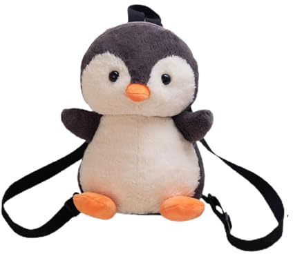 Plysch Penguin Ryggsäck - Tecknad Penguin Form, Fylld Ryggsäck, Oceanarium Penguins Tema, Dekoration Slängkudde | Plysch ryggsä ck för utflykt, resa skolleksakstransporter