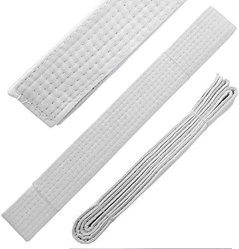 Solid Rank Karate Martial Arts and Taekwondo Belts (White, 3)