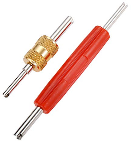 gohantee Válvula Schrader Herramienta Removedor de Reparación de Automóvil Aire Acondicionado, R134 R12 A/C HVAC Herramienta Removedor de Núcleo de Válvula 2Pcs para Coche Camión