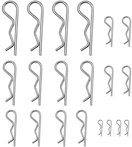20 Pcs Cotter Pin Assortment Kit, Zinc-Plated Steel, M1-M3 Sizes