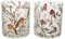Kerzenhalter Teelichthalter Glas Deko Crackle Vogel Ø 9x10 cm Stückpreis