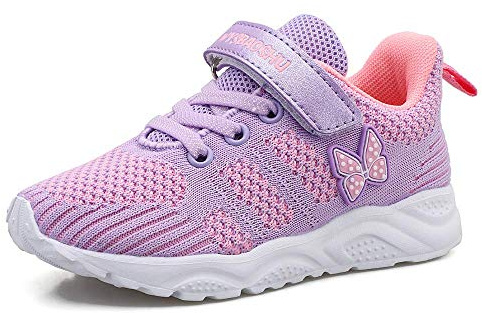 Scarpe Ginnastica Bambina Scarpe Sportive Bambina Tennis Traspirante Leggero Ragazze Sneaker Casual Ragazze 21 EU,Viola