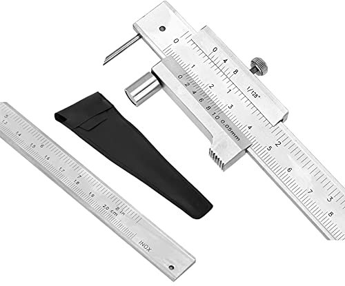 Calibrador digital, regla Vernier de calibre electrónico profesional de acero inoxidable de 0-200 mm, con trazador, para madera, plástico, hierro, etc.