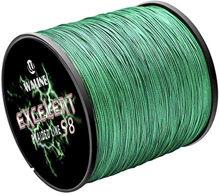 Waline Super Strong 300m 500m PE Geflochtene Angelschnur 8 Stränge Multifilament Angelschnur 20lb-80lb Meeresfischen Geflochtene Schnur (Grün, 80lb/0.50mm/ 500m(547yds))