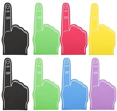 Alipis 8 Stück Riesige Schaumstofffinger Leere Schaumstoffhand Sportpalme Bedruckte Schaumstoffhandschuhe Cheerleader-Pompons Schaumstofffinger für Fußball Fußballveranstaltungen