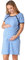 Be Mammy Damen Umstandsnachthemd Schwangerschaft Stillnachthemd mit Knopfleisten BE20-287 (Blau DunkelblauPunkte, M)