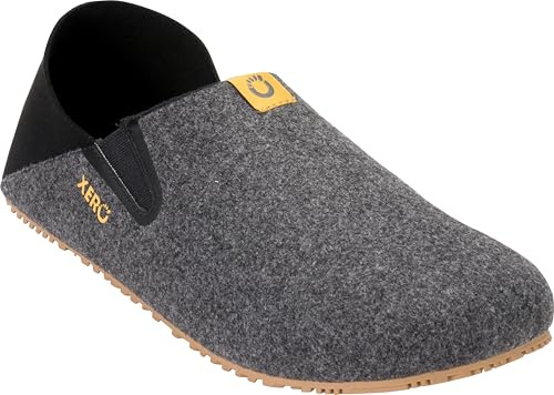 Xero Shoes Pantofole da uomo a piedi nudi Pagosa in finta lana, nero, 46.5 EU