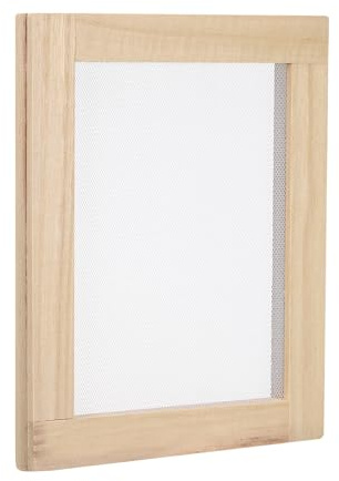 PATIKIL 7.1x5.9 Wooden Paper Making Screen, Paper Making Mold Frame Papermaking Mould Deckle for DIY Paper Craft Tool Dried Flower Handcraft, Natural Color