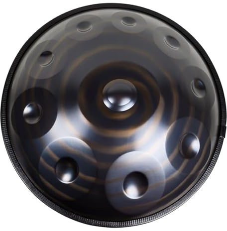 ORANGES 432HZ Handpan Steel Instrument D Minor 12 Notes Handpan Drum Meditation 10 Notes Hand Pan with Hand Drum Stand Soft Hand Pan Bag Mallets (Color : 12 notes, Size : Blue-432Hz)