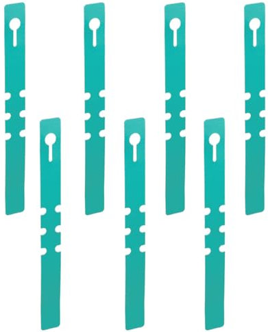 Lot de 100 étiquettes de plantes en plastique vert réglables à suspendre autour de l'arbre pour plantes de jardin, graines, légumes, fleurs, plantes en pot, jardinage, 2 x 21 cm