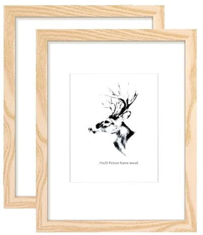 FTXanty 2 pezzi Cornice per Foto in Legno 15x20cm Cornice per Foto Semplificazione Cornice Portafoto in Legno con Gancio per il Supporto da Tavolo Della Parete Foto