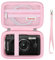 Supmay Hard Carrying Case for OM System Tough TG-7 Black Digital Camera/Olympus Tough TG-6 Waterproof Camera, Travel Case with Zipper Mesh Pocket for USB Cable, SD Card, Battery, Pink