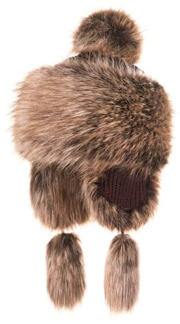 Futrzane Classic Cappello da Montagna - Colbacco Pelliccia Donna con Orecchie (S, Marrone Classic)