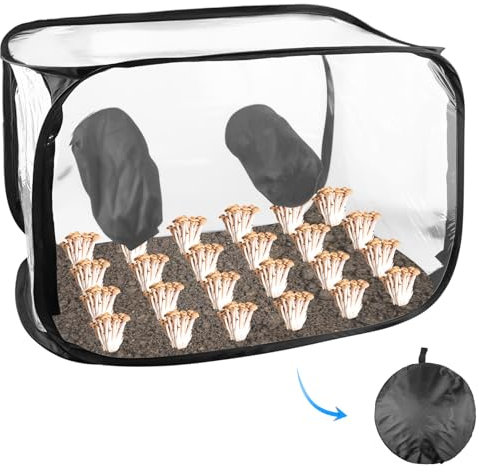 GOMETY Air Box, box d'aria per fungo con 2 porte per braccio, 90 x 60 x 60 cm, silenzioso, set per la coltivazione di fungo