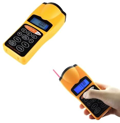 Metro Laser Puntatore laser Misuratore di Distanze e Volume ad Ultrasuoni per Geometri, Architetti e Comuni