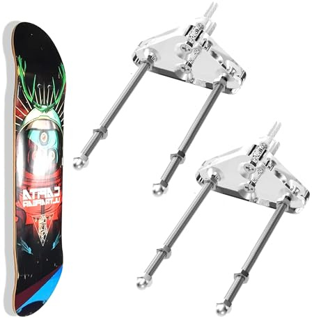 xyuayamz Support Skateboard, Supports Muraux pour Longboard, Support Skate Rack, Porte Ski Mural pour Salon Garage Mur Affichage du Snowboard Présentoir et Rangement, Acrylique, 2 Pièces, Transparent