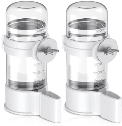 2 Pezzi Distributore Acqua Uccelli, 140ml Mangiatoia per Uccelli Automatica