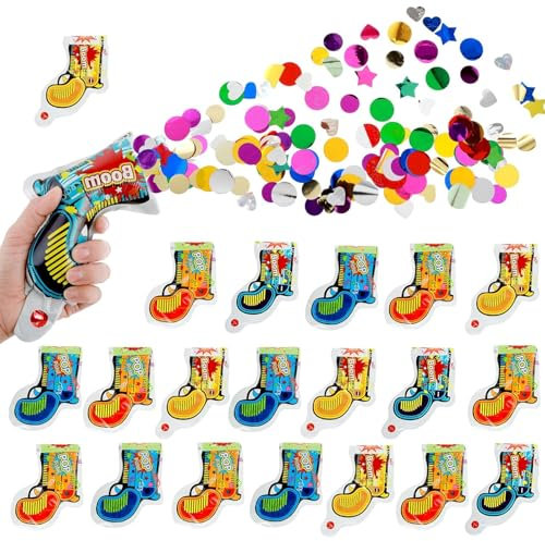 Spara Coriandoli, 20 Pezzi Sparacoriandoli CannoneLaurea Sparacoriandoli Compleanno Cannone Colorati Coriandoli, per Carnevale, Compleanno, Matrimonio, Anniversario