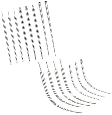 Doksvp 15 Piezas Kit de Herramientas de Inserción Piercing de Acero Inoxidable,Piercings de Inserción Cónicos Cuerpo,Pop Taper Piercings Kit,14G/16G/18G/20G para Estiramiento de Tragus,Hélix,Nariz