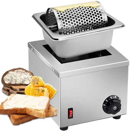 moupeaktain Baratte a Beurre électrique en Acier Inoxydable, Rouleau De Beurre, Distributeur De Beurre, étale Uniformément Le Beurre sur Le Pain, pour Pique-Niques, Camping, Barbecue
