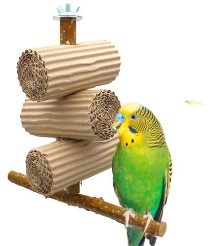 Vogelgaleria® Knabberparadies für Vögel - Ausgiebige Beschäftigung Wird durch diesen Vogelspielplatz garantiert Braun