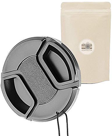 58mm - Tappo copriobiettivo anteriore di qualità - Cappuccio di diametro 58mm con clip di chiusura per lenti di diametro 58mm - compatibile con obiettivi di tutte le marche - Adaptout marca francese