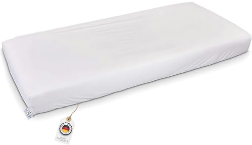 PROCAVE vattentät spännlakan i vitt, andningsaktivt och avtorkningsbart, lättskött madrassskydd, tillverkad i Tyskland, i 80 x 220 cm