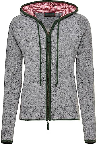 Reitmayer Strickjacke mit Kapuze Grau/Grün 34