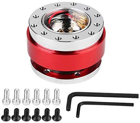 Candeon Lenkradnabenadapter, Lenkrad Schnellverschluss Auto Lenkradnabe Schnellwechseladapter, 6-Loch-Schraubenkugel-Lenkrad-Schnellverschluss-Nabenadapter Abbruchsatz Mit Schrauben