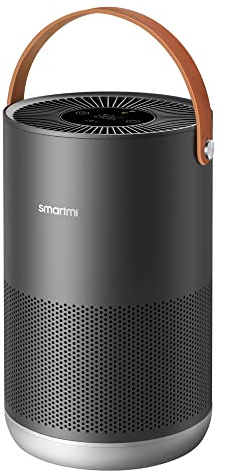 Smartmi Purificateur d'air P1 Portable Haute Efficacité avec Filtre HEPA13 Jusqu'à 30㎡ CADR 250m³/h 19dB Mode Veille Élimination des Particules 99,99% APP Connectée et Surveillance en Direct Noir