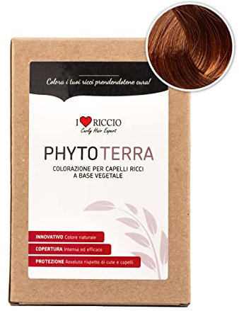 I Love Riccio PhytoTerra Colorazione per Capelli Ricci a Base Vegetale, Colore Capelli Naturale, Tonalizzante Capelli Ricci, Ravviva e Rafforza i Riflessi, Nuance Cannella, 80 g