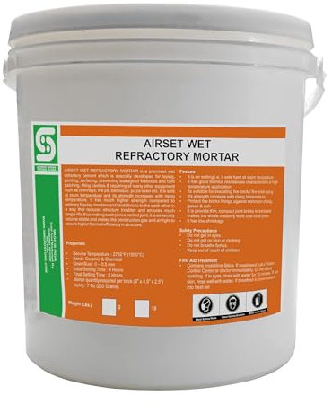 SIMOND STORE Refractory Mortar 15 LBS, High Heat Mortar Mix, 2700F Rated
