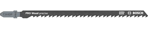 Bosch 2x Hoja de sierra de calar PRO Wood precise T344DP (para Madera de construcción, Madera blanda, Longitud 152 mm, Professional Accesorios Sierra de calar)