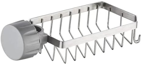 Rixotix Estante de ducha sin taladrar, soporte para jabón, estante de ducha inoxidable para barra de ducha, fregadero organizador para grifo de cocina