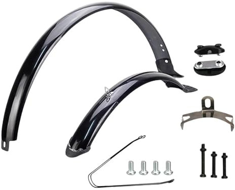 XYLRSMH Face Fender Bike Front Rear Fenders 26 inch Spare Parts Portable Mountain Bike Fenders Bicycle Mudguards(Black Brace)