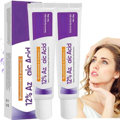 2pcs Spot Cream,Acid 12% Facial Serum Cream,Azela-Ic Acid Face Cream,Night Cream Face Moisturiser,12% Ac/id Pimple Crea/m Spot Treatment,Azela-Ic Aci/d Serum for Face,Acne Treatment for Spo/t Prone