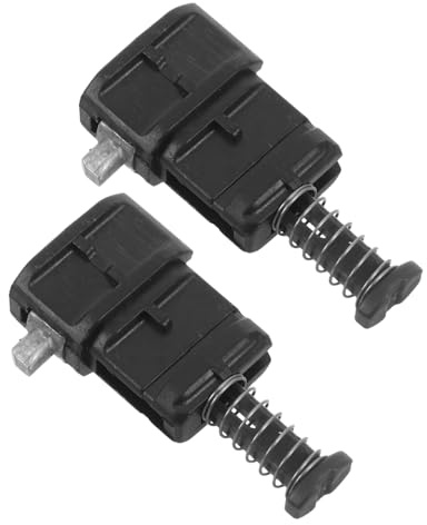 iplusmile 2 Pezzi Fibbia in Metallo per Sostituzione Maniglia Telescopica Valigia, Compatibilità, Facile Installazione, Accessori per Riparazione Bagagli Nero