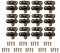 12X Cerradura decorativa de latón antiguo para joyería, caja de madera, cerradura de regalo para vino con tornillos (gancho izquierdo-bronce)