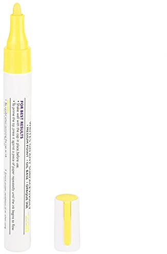 Tomotato Reifenmarker Lackstift für Autoreifen, Wasserdichte Reifen Stift Motorrad Fahrradreifen Reifenmarker für Autoreifenbeschriftung,14.5 * 1.5cm(Gelb)