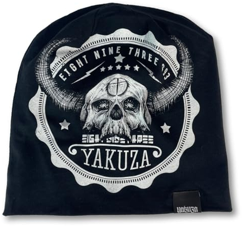 Yakuza Unisex Think Beanie Mütze, Schwarz, Einheitsgröße