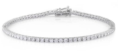 Bracelet tennis en argent. Bracelet femme voie navigable en argent. Bracelet tennis pour femme en argent et zircone cubique. Bracelet menottes à charme de voie navigable.